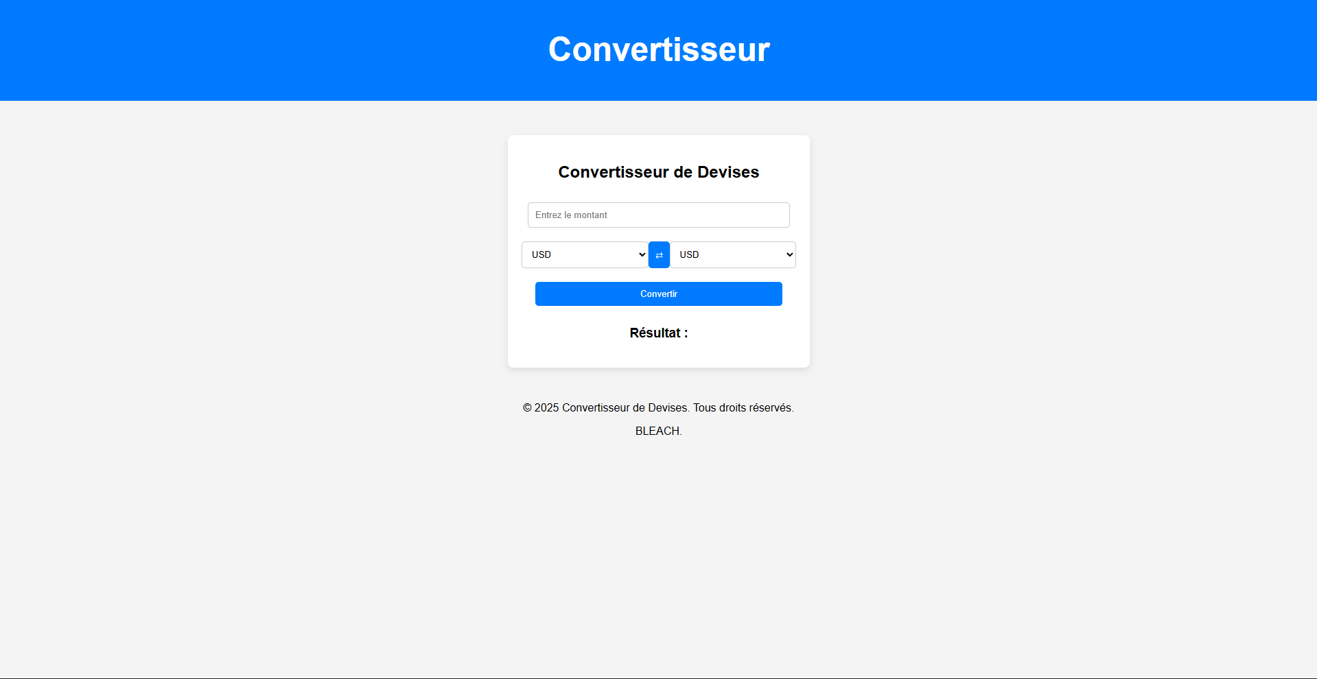 Convertisseur Interface